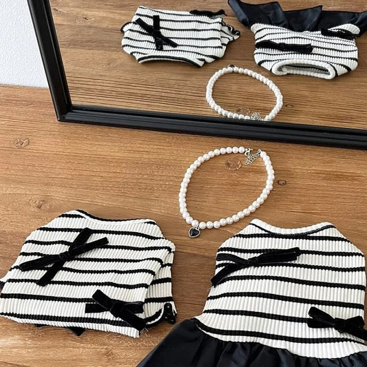 Striped Dog Vest Dress for Small Dogs