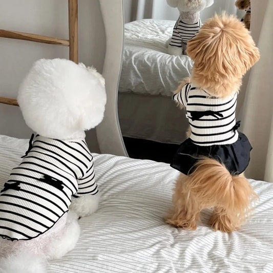 Striped Dog Vest Dress for Small Dogs