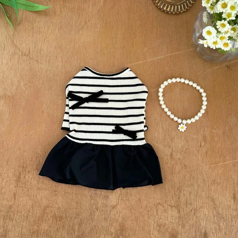 Striped Dog Vest Dress for Small Dogs