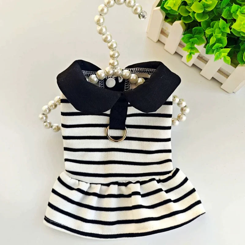 Striped Dog Vest Dress for Small Dogs
