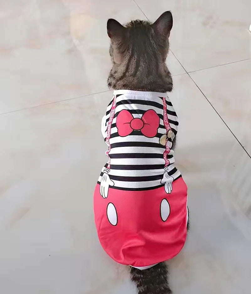 Sweet Print Sphynx Cat Clothes